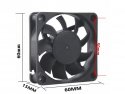 Fan/Ventilator axiaal 6015 60x60x15mm 12VDC